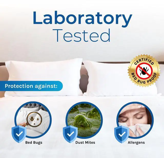 Alt view image 3 of 7 - Hygea Natural Luxurious Mattress Cover - Water Resistant, Washable, Breathable and Stretchable up to 15 in.- Zippered Mattress Cover (XL Twin)