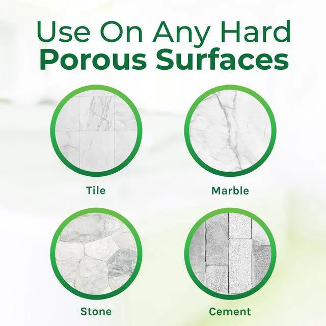 Alt view image 5 of 6 - Hygea Natural Tough Action Tile & Grout Deep Cleaning - Removes Dirt & Scum without Harsh Chemicals - Cleans and Conditions Stone without Residue - Biodegradable & Phosphate Free - (24oz+refil)