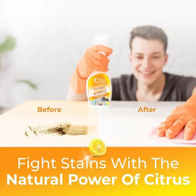 Alt view image 5 of 6 - Citrus Sparkle Non-Toxic Citrus Orange Heavy Duty Degreaser & All Purpose Cleaner by Hygea Natural- Pure Citrus Extracts & Natural D-limonene- Removes Grease, Dirt, Grime and More- 24oz Spray