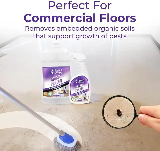 Alt view image 4 of 7 - Hygea Natural Magic Finish Natural Enzyme-Based no rinse Floor Cleaner eats away grease buildup in tile and grout- Biodegradable formula- (Ready to use 24 +Concentrated Gallon)