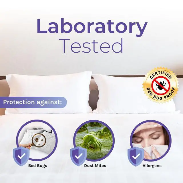 Alt view image 3 of 6 - 6 Gauge Heavy Duty Vinyl bed bug box spring protector - Zippered, Waterproof allergen & Bedbug Proof Mattress or Box Spring Cover (Crib Size 28"x52"x6")