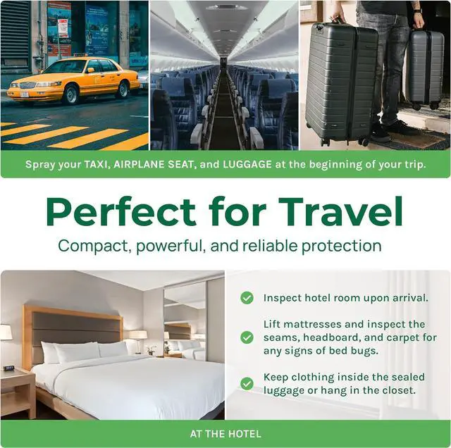 Alt view image 4 of 7 - Hygea Natural Extra-Strength Bed Bug & Lice Killer Travel Spray - TSA Approved Size - For Hotels, Suitcase, Backpacks - Fast Acting Protection - Children & Pet Safe - Non Toxic & Odorless - 3 oz