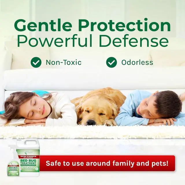 Alt view image 3 of 7 - Hygea Natural Extra Strength Bed Bug and Mite Spray Kit - Treatment Value Combo Pack; 24 oz Spray and 128 oz Refill w/ 6+ Full Refills - Non Toxic, Odorless, Safe for Children and Pets