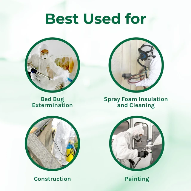 Alt view image 6 of 7 - Hygea Natural Disposable Coveralls Full Body Protective Clothing suit with hood Protect clothing during extermination, painting, cleaning, construction, spray foam insulation (M)