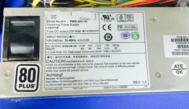 Alt view image 3 of 3 - 1U power supply for SUPERMICR Ultra Micro PWS-201-1H SP262-1S SP261-1S SP202-1
