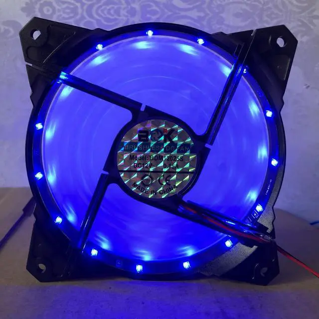 Main image of For Ultra-Quiet Light Emitting Wind Fan 12CM Power-Fan BDM12025S 12025 12V 0.15A Cooling Fan