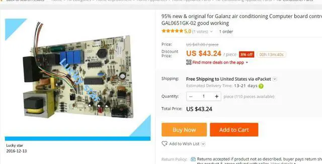 Main image of FOR air conditioning Computer board control board GAL0651GK-02 part