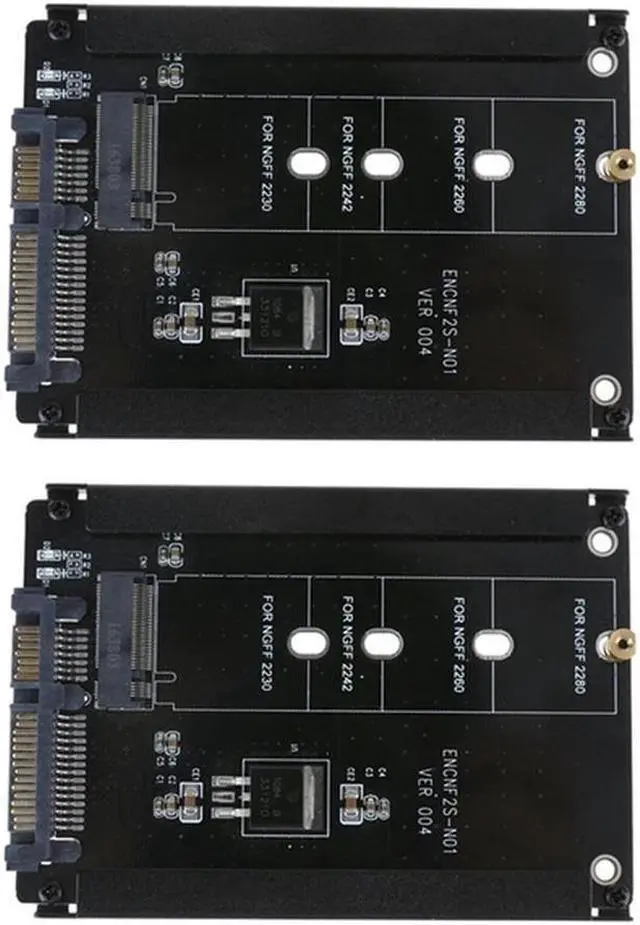 Main image of OIAGLH 2X Black Case CY B+M Socket 2 M.2 NGFF (SATA) SSD To 2.5 SATA Adapter For 2230/2242/2260/2280Mm M2 SSD