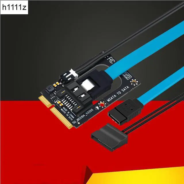 Main image of OIAGLH mSATA to SATA Riser Board Adapter with 7pin SATA3.0 Extension 5V Power Supply Cable Mini SATA to SATA Converter for 2.5 SSD HDD