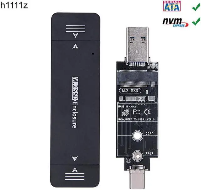 Main image of OIAGLH Dual Protocol USB3.1 Type C M.2 SATA NVME Enclosure SSD Adapter USB NVME Case SSD M2 NVME External Case M2 SATA SSD Box RTL9210B
