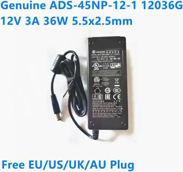 Main image of OIAGLH 12V 3A 36W 5.5x2.5mm ADS-45NP-12-1 12036G ADS-40NP-12-1 12036E Power Supply AC Adapter For Display Charger