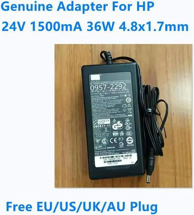 Main image of OIAGLH 24V 1500mA 1.5A 36W 0957-2292 0957-2483 Power Supply AC Adapter For G4010 4850 Pro 3000 Scanjet Printer Power Charger