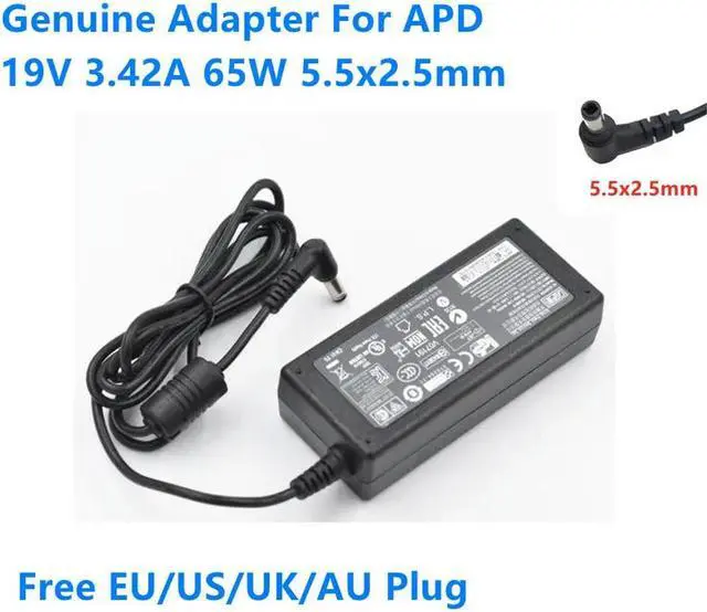 Main image of OIAGLH NB-65B19 19V 3.42A 65W DA-65C19 AC Adapter For APD DA-65A19 ADP-65JH BB PA-1650-66 Monitor Laptop Power Supply Charger