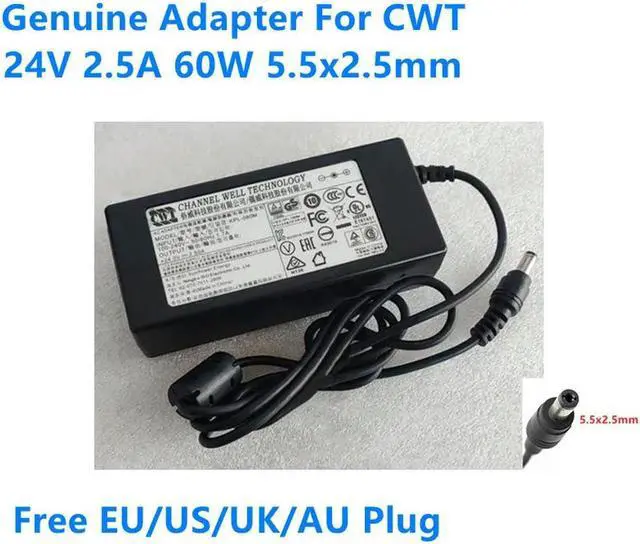 Main image of OIAGLH 24V 2.5A 60W 5.5x2.5mm KPL-060M KPL-060M-VI AC Adapter For CWT Power Supply Charger