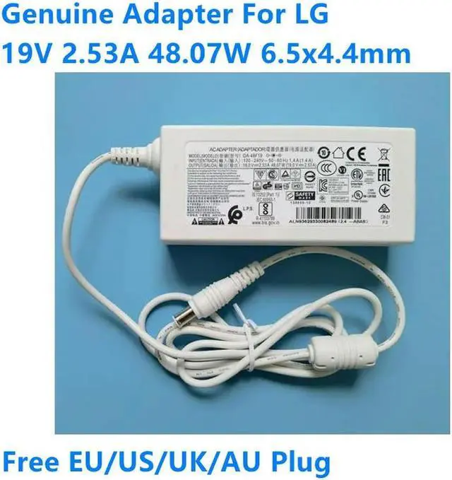 Main image of OIAGLH 19V 2.53A 48.07W DA-48F19 MS-Z2530R190-048M0-E EAY65897802 AC Adapter For E2242C IPS224T LCD TV MONITOR Power Charger
