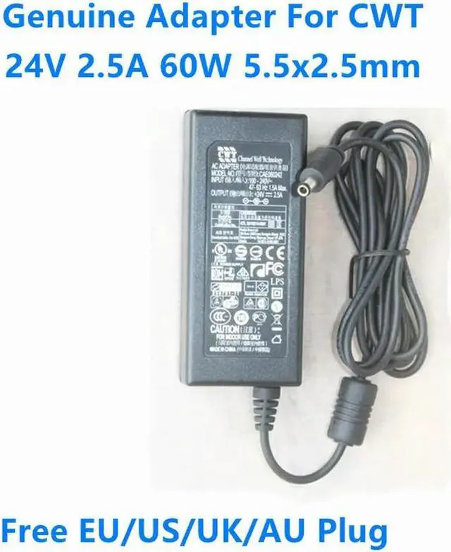 Main image of OIAGLH 24V 2.5A 60W CWT CAE060242 Power Supply AC Adapter For Printer Charger
