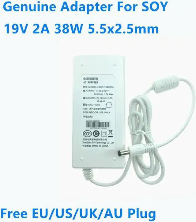 Main image of OIAGLH SOY-1900200 19V 2A 38W 5.5x2.5mm AC Adapter For   ADPC1938EX ADPC1936 Monitor Power Supply Charger