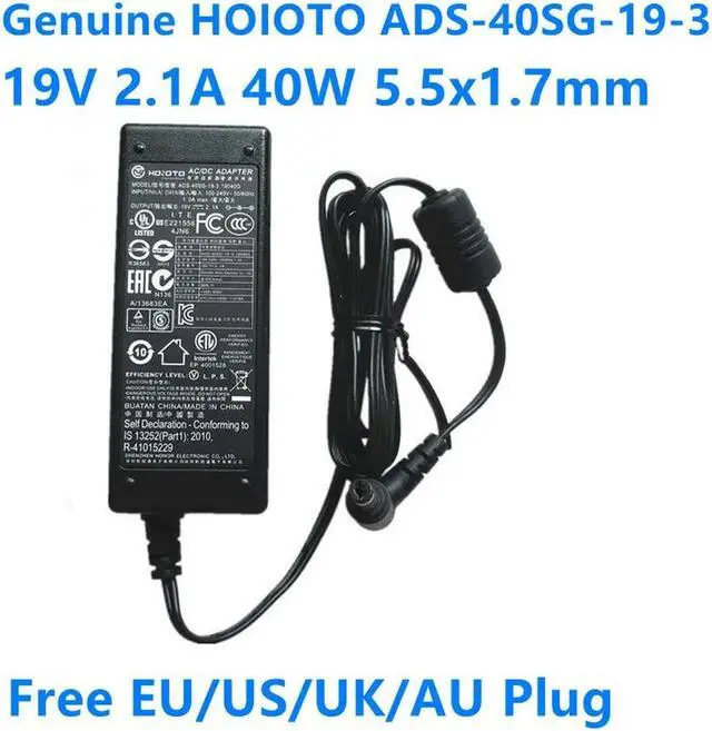 Main image of OIAGLH 19V 2.1A 40W 5.5x1.7mm ADS-40SG-19-3 ADP-40PH BB Power Supply AC Adapter For LCD Monitor S220HQL D255 ES1 Charger