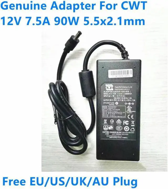 Main image of OIAGLH CWT 12V 7.5A 90W 5.5x2.1mm CAM090121 Power Supply AC Adapter For Hikviison Power Charger