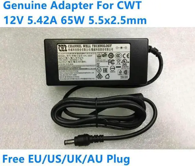 Main image of OIAGLH 12V 5.42A 65W CWT KPL-065F AC Adapter For Monitor Laptop Charger Power Supply