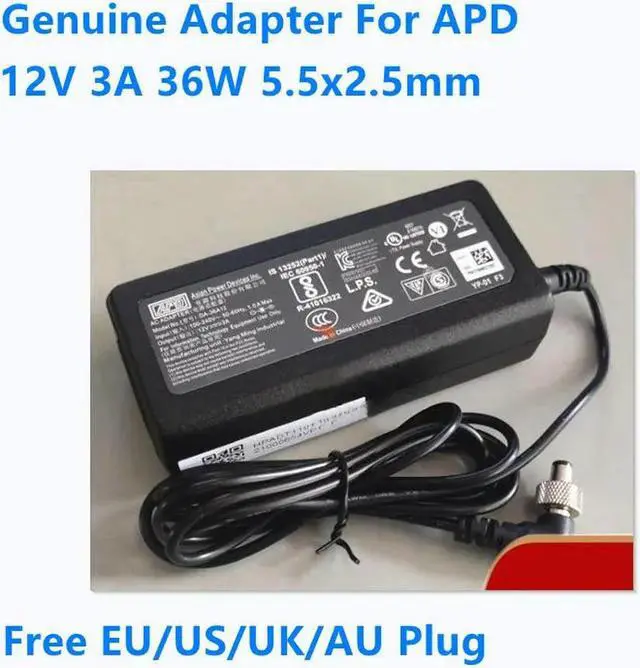 Main image of OIAGLH 12V 2.5A 3A 36W 5.5x2.5mm DA-36A12 AC Adapter For APD Monitor Power Supply Charger