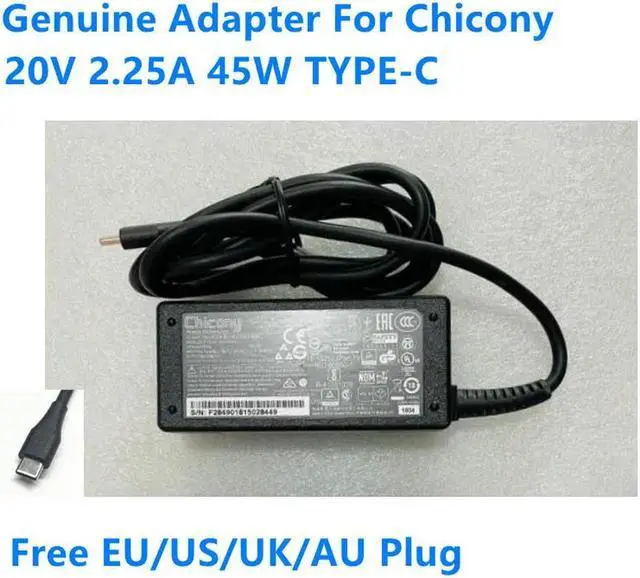 Main image of OIAGLH 5V 9V 15V 3A 20V 2.25A 45W TYPE-C USB Chicony A16-045N1A A045RP04L A045R053L Power Supply AC Adapter For Laptop Charger