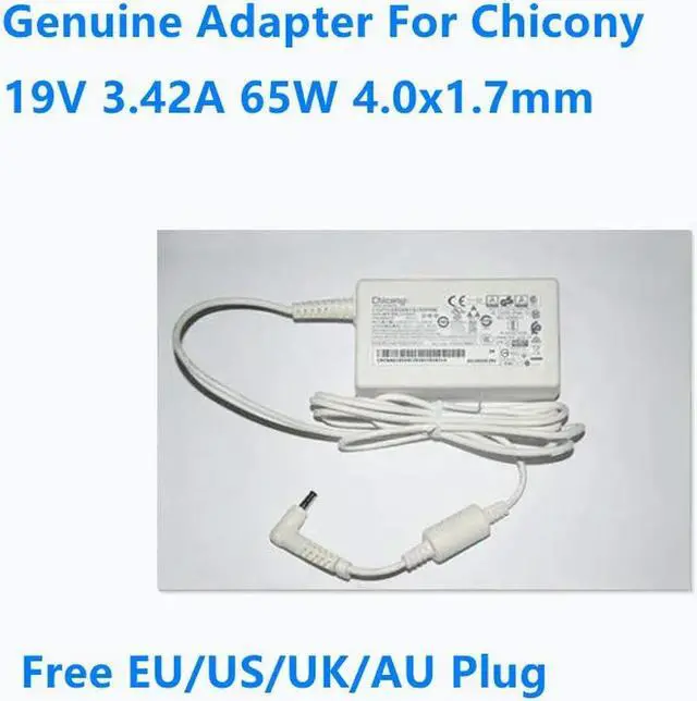 Main image of OIAGLH 19V 3.42A 65W 4.0x1.7mm Chicony A18-065N3A A065R202P Power Supply AC Adapter For Laptop Charger