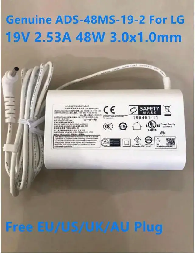 Main image of OIAGLH 19V 2.53A 48W ADS-48MS-19-2 19048E ADS-48MSP-19 AC Adapter For GRAM 15Z970 14Z980C Laptop Power Supply Charger