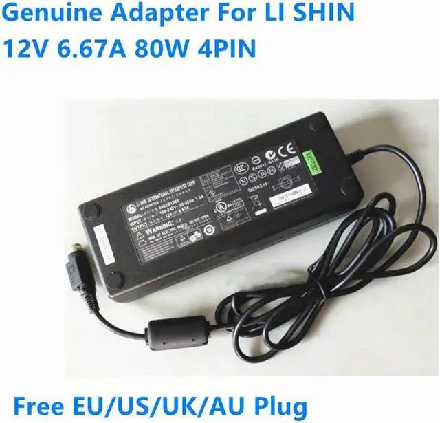 Main image of OIAGLH 12V 6.67A 80W 4PIN LI SHIN 0452B1280 LSE0111C1280 AC Adapter For NETGEAR RN10400 POSIFLEX EA10953A Power Supply Charger