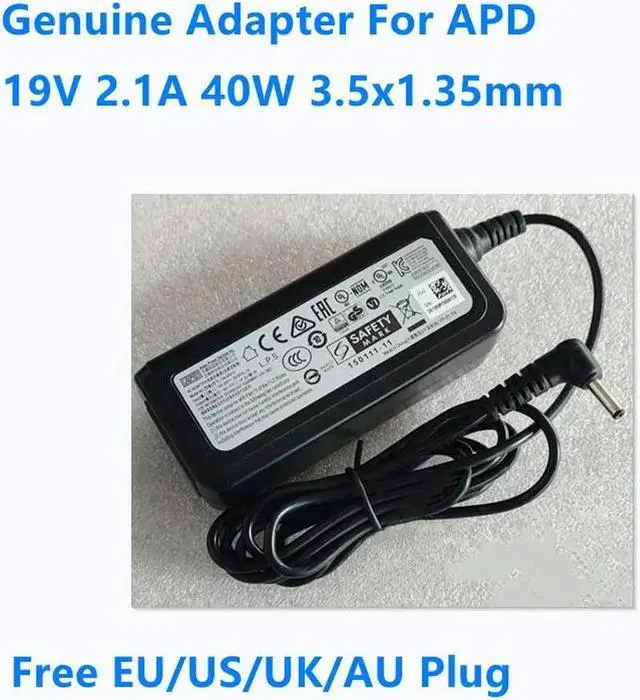 Main image of OIAGLH 19V 2.1A 40W 3.5x1.35mm DA-40A19 Power Supply AC Adapter For APD Laptop Charger