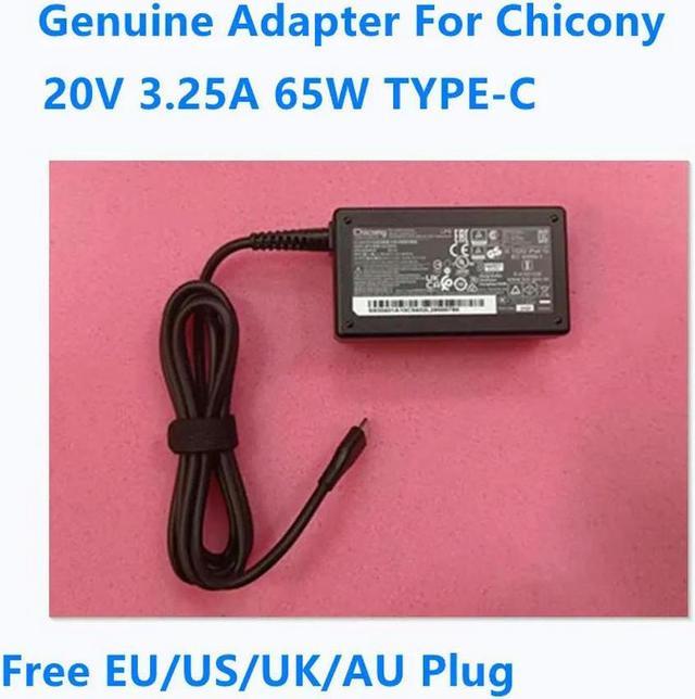 OIAGLH AC Adapter For Chicony 20V 3.25A 65W TYPE-C USB A20-065N3A A065RP49P  Laptop Power Supply Charger