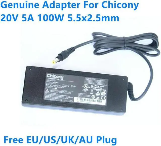 Main image of OIAGLH 20V 5A 100W AC Adapter for Plugable UD-CAM EXTERNAL DOCKING STATION A16100P1A Chicony A16-100P1A Power Supply Charger