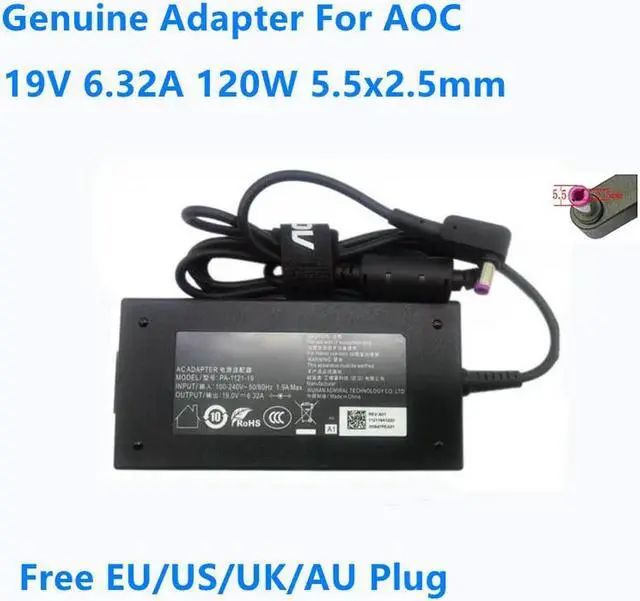 Main image of OIAGLH 19V 6.32A 120W 5.5x2.5mm PA-1121-19 Power Supply AC Adapter For  Monitor Charger
