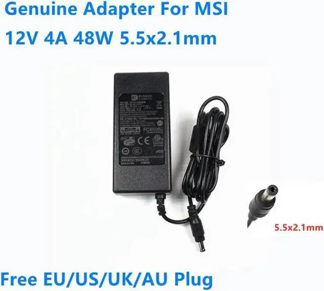 Main image of OIAGLH 12V 4A 48W 5.5x2.1mm PDN-60E-120400 Power Supply AC Adapter For Optix PAG272QR 3CB7 Monitor Laptop Charger