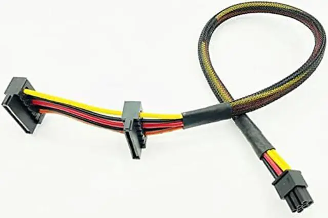 Alt view image 6 of 6 - OIAGLH HDD SSD SATA Power Cable for Dell Vostro 3668 3667 3650 SATA Hard Drive SSD Power Supply 6Pin to Dual SATA Connector Adapter New(1pack)