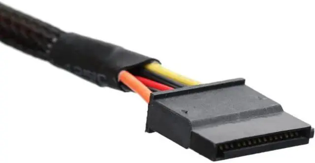 Alt view image 3 of 4 - OIAGLH PCI-e 5 Pin Male to 3 SATA Female Modular Power Supply Cables Adapter PSU Power Sleeved Cable for OCZ ZT/GreatWall 34 inches (1 Pack)