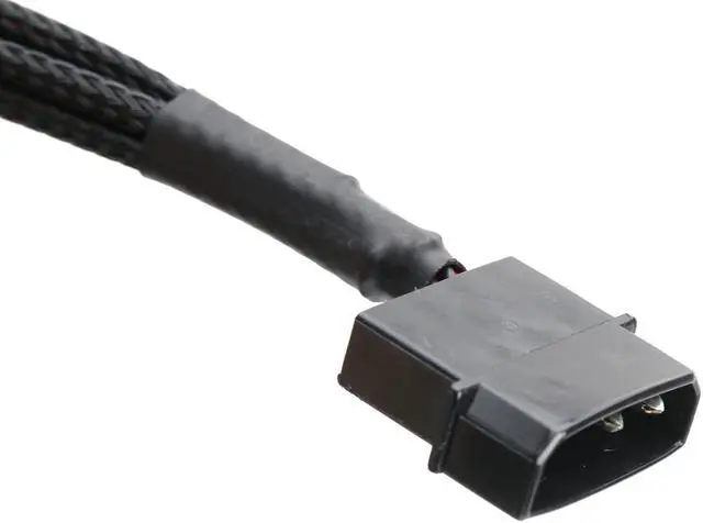 Alt view image 2 of 6 - OIAGLH 4 Pin Molex to 4 x 3/4-Pin 12V PC Case Fan Adapter Cable Splitter Braided Sleeved 10 inches (2 Pack)