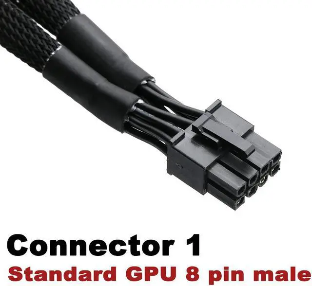 Alt view image 4 of 5 - OIAGLH Dual Mini 6 Pin to 8 Pin PCI Express Video Card Power Adapter Braided Sleeved Cable for Mac Pro Tower/Power Mac G5 15-inches(2Pack)