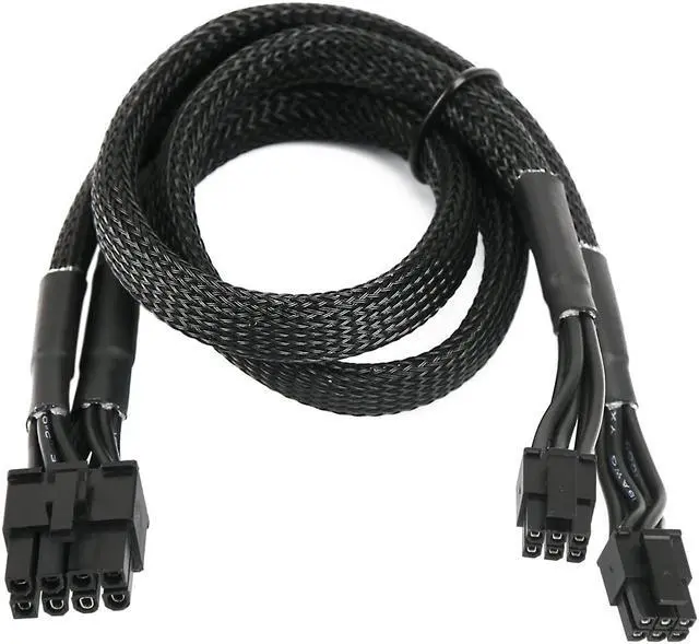 Main image of OIAGLH Dual Mini 6 Pin to 8 Pin PCI Express Video Card Power Adapter Braided Sleeved Cable for Mac Pro Tower/Power Mac G5 15-inches(2Pack)