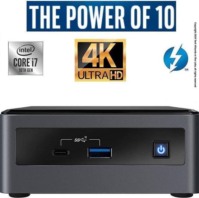 Intel NUC 10 NUC10i7FNHN Home ＆ Business Mini Desktop i7-10710U 6-Core, 8GB 
