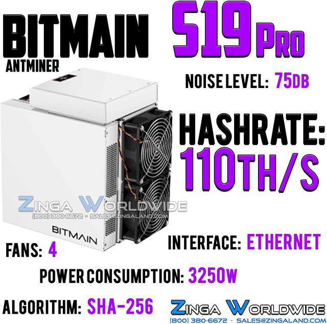  Bitmain Antminer S19 Pro 110TH - SHA-256 - Bitcoin