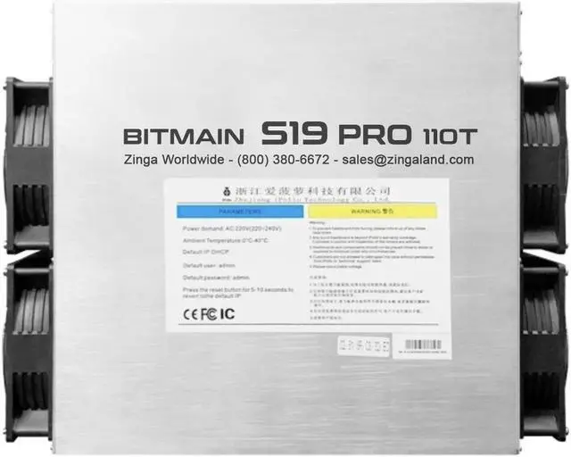 Alt view image 7 of 7 - Bitmain Antminer S19 Pro 110th/s Bitcoin Miner BTC ASIC Mining Rigs New We Finance