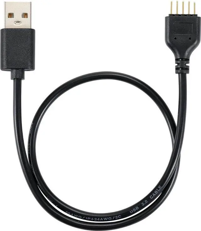 Alt view image 3 of 7 - Motherboard USB 2.0 9-PIN to USB A Header Cable,USB 9PIN Header Extension Cable Adapter for USB Device