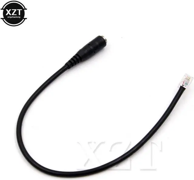 Alt view image 2 of 3 - 3.5mm Smartphone Cable Jack to RJ12 Headset To Office Phone Cable Cord Converter Telephone Using Adapter