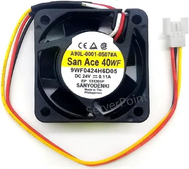 Main image of 9WF0424H6D05 4020 DC 24V 0.11A 3-P axial cooling fan waterproof