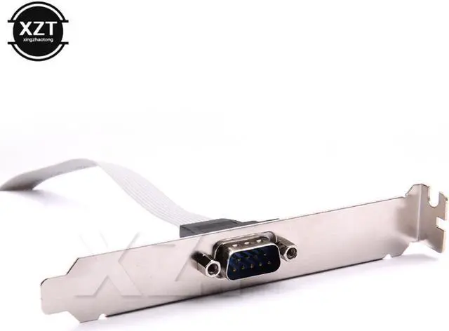 Alt view image 2 of 3 - 1pcs for Motherboard 9 Pin RS232 DB9 Pin Com Port Ribbon Serial Cable Connector Bracket Female