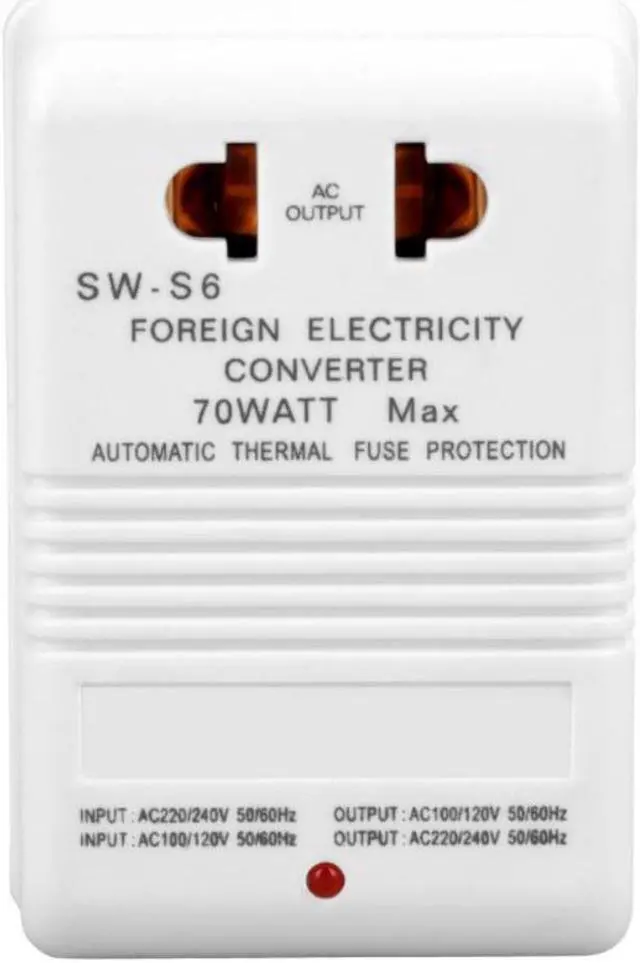 Alt view image 3 of 3 - 70W Voltage Converter 110V/120V to 220V/240V Step-Up&Down Voltage Converter Transformer CN standard plug