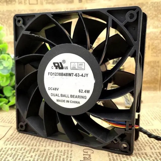 Alt view image 2 of 3 - FD1238B48W7-63-4JY DC48V 62.40W 12cm12038 cooling fan