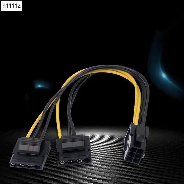 Main image of 6Pin Female to Dual 4Pin Female Power Supply Cable Graphics Card Power to Molex 4Pin Convert Cable for nVidia ATI AMD Video Card