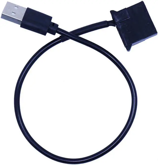 Alt view image 3 of 5 - 1pc USB to 4 Pin Molex Fan Power Cable Computer Case Adapter Cord 4Pin Female to 5V USB Male USB Adapter Cable
